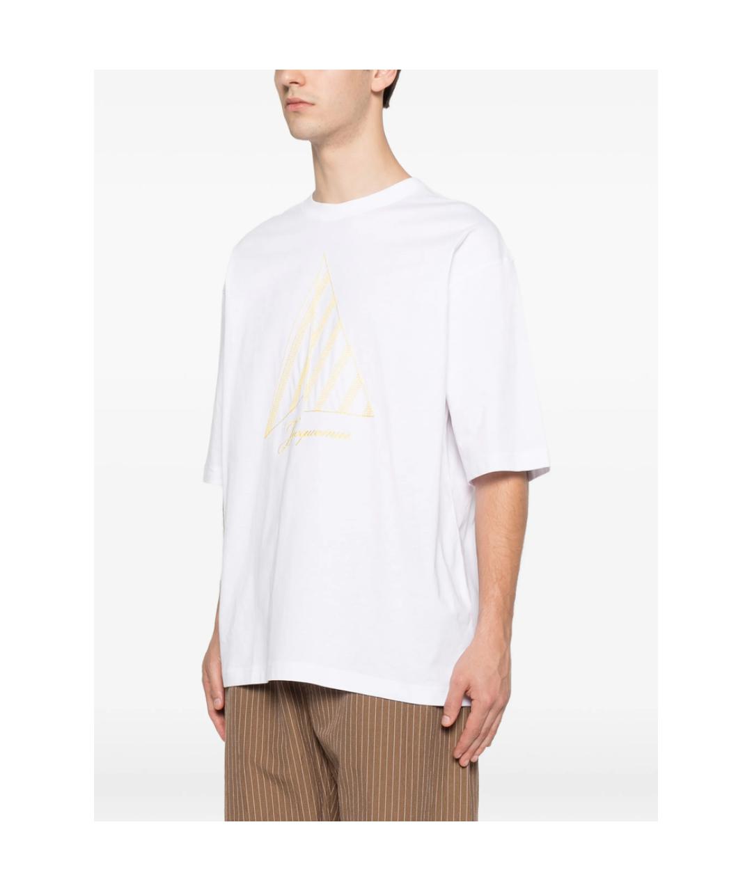 JACQUEMUS Белая хлопковая футболка, фото 5