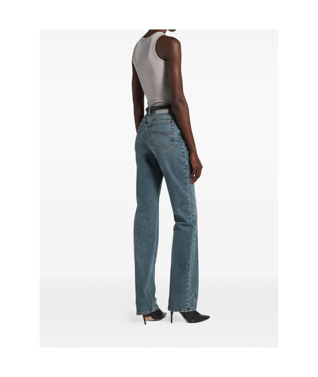 BALENCIAGA Синие хлопковые прямые джинсы, фото 2
