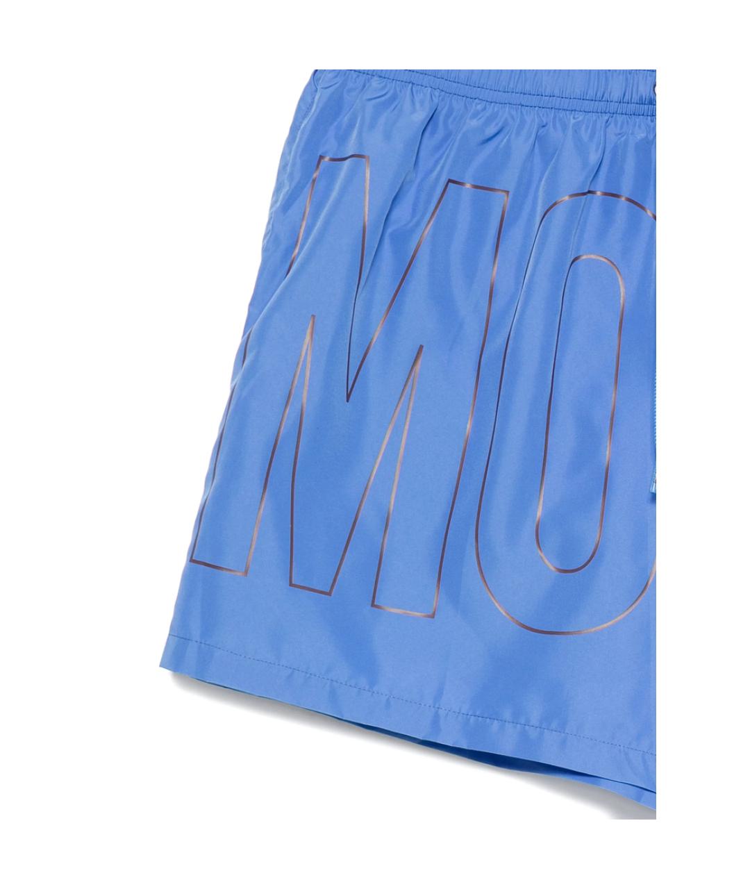 MOSCHINO Синие полиэстеровые шорты, фото 2