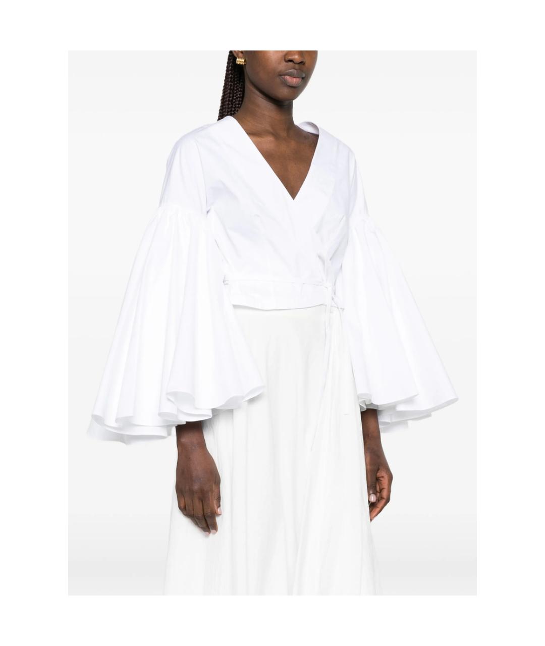 JACQUEMUS Белая хлопковая блузы, фото 5