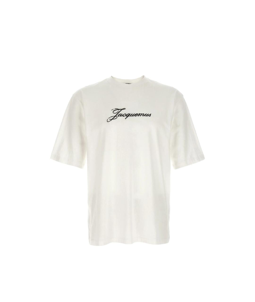JACQUEMUS Белая хлопковая футболка, фото 1