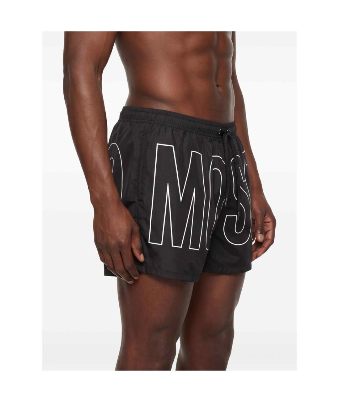 MOSCHINO Черные полиэстеровые шорты, фото 4