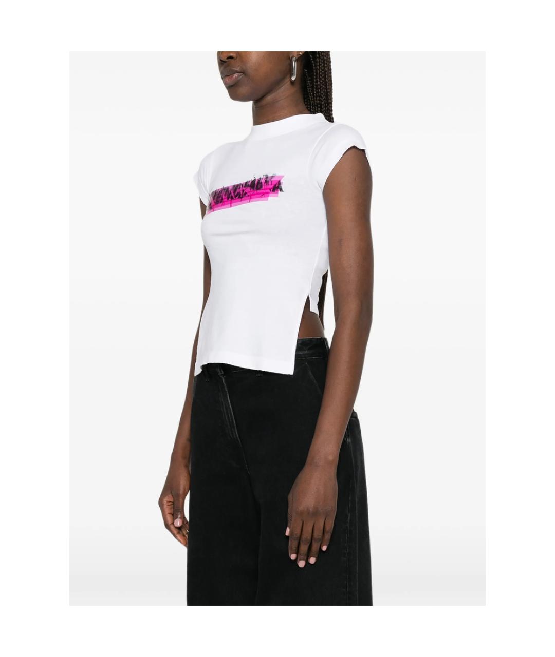 BALENCIAGA Белая хлопковая футболка, фото 5