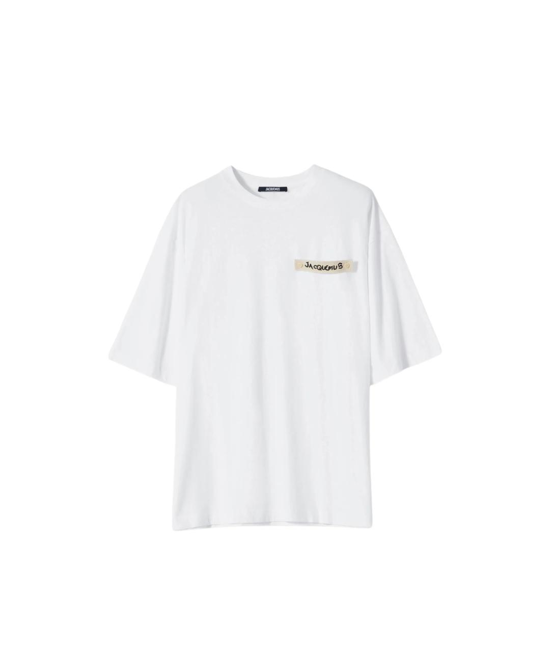 JACQUEMUS Белая хлопковая футболка, фото 1