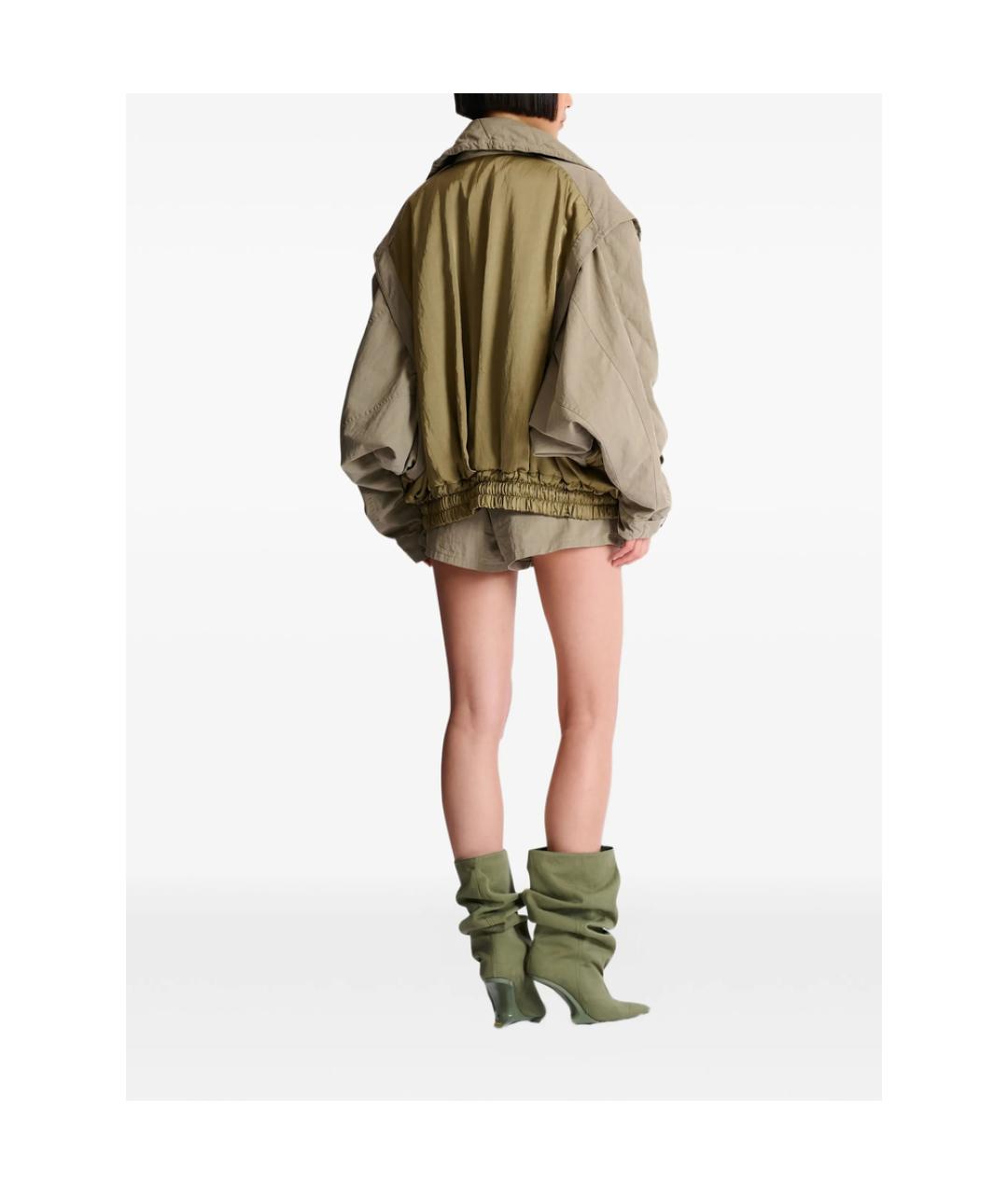 BALMAIN Зеленая хлопковая куртка, фото 4