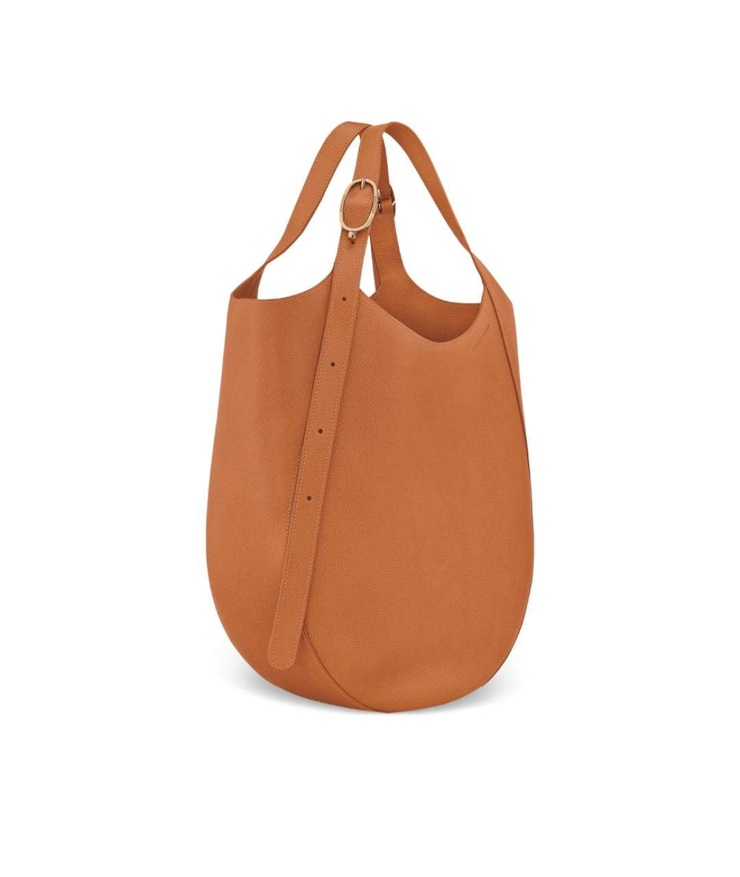 LONGCHAMP Оранжевая кожаная сумка тоут, фото 4