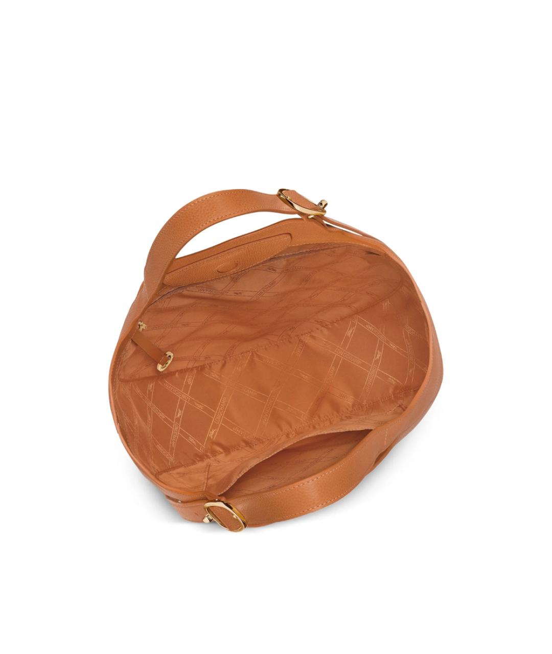 LONGCHAMP Оранжевая кожаная сумка тоут, фото 3