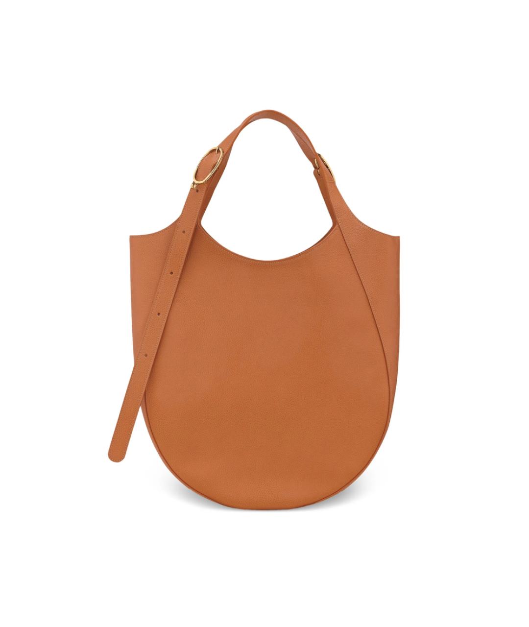 LONGCHAMP Оранжевая кожаная сумка тоут, фото 1