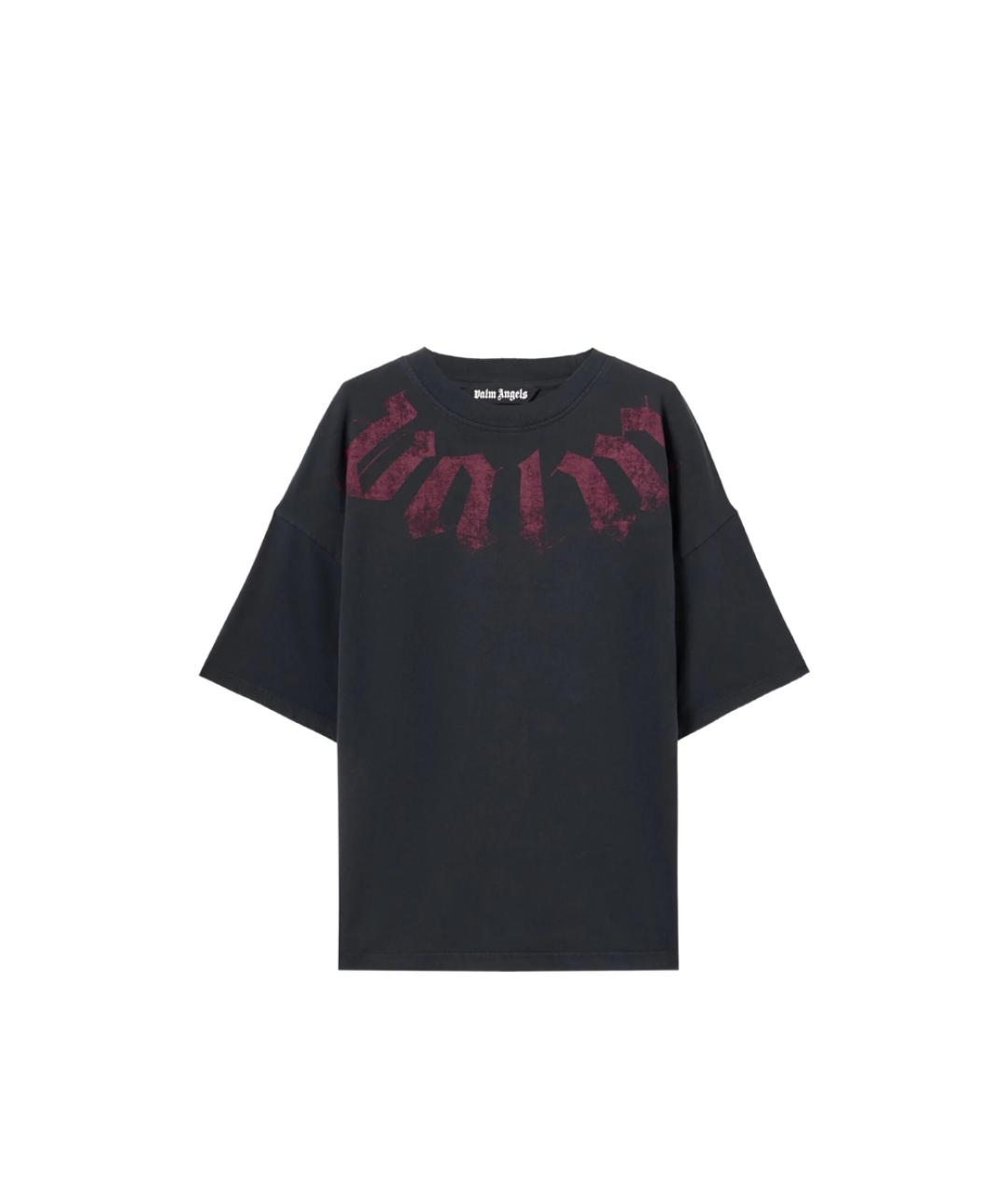 PALM ANGELS Черная хлопковая футболка, фото 1
