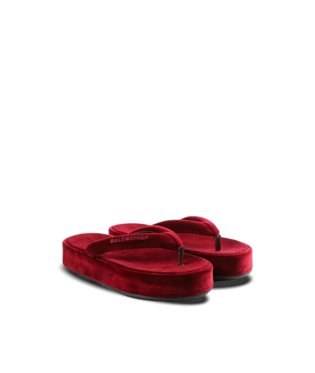 BALENCIAGA Красные текстильные туфли, фото 2