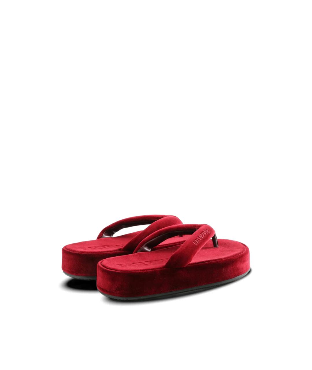 BALENCIAGA Красные текстильные туфли, фото 3
