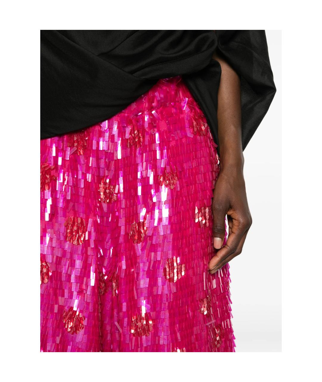DRIES VAN NOTEN Розовые шелковые шорты, фото 4