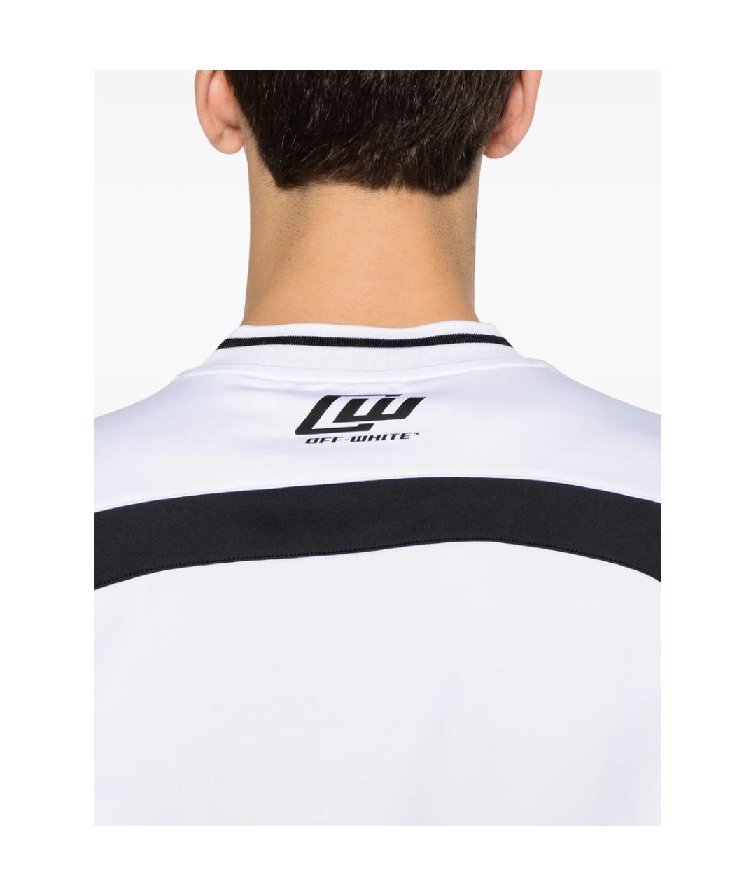 OFF-WHITE Белая синтетическая футболка, фото 5