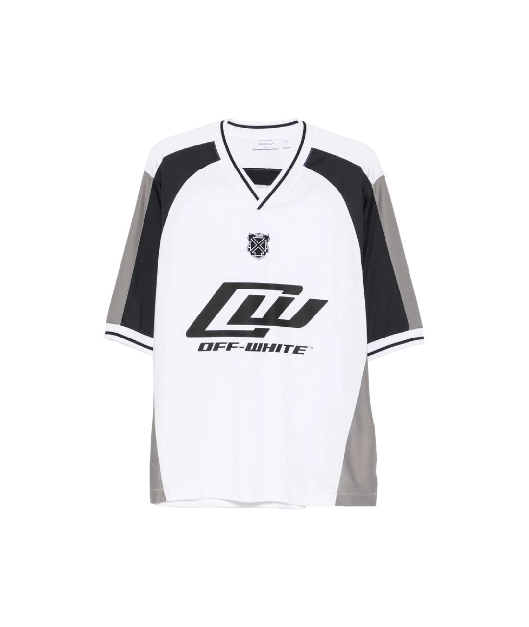 OFF-WHITE Белая синтетическая футболка, фото 1