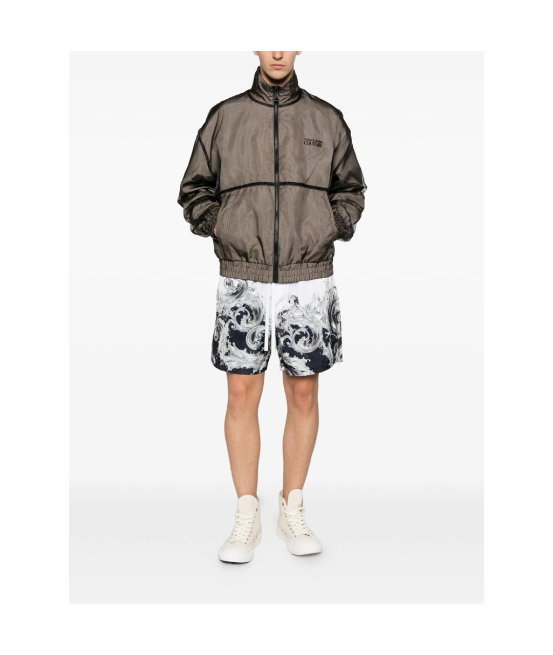 VERSACE JEANS COUTURE Коричневая полиэстеровая спортивная куртка, фото 3
