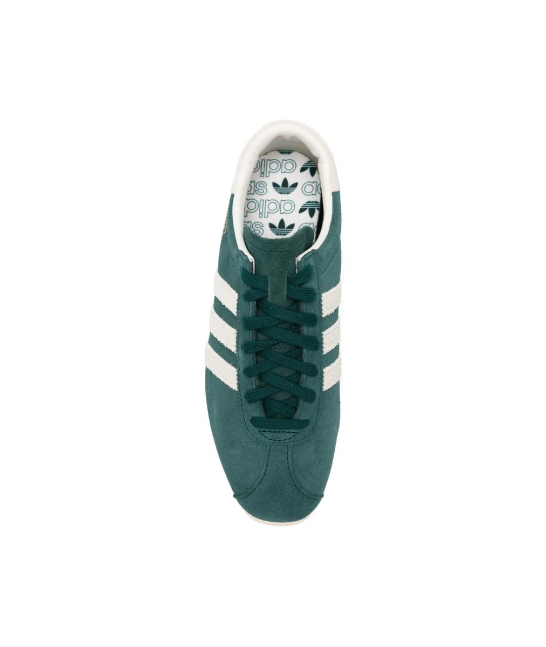 ADIDAS Зеленые кожаные кроссовки, фото 3