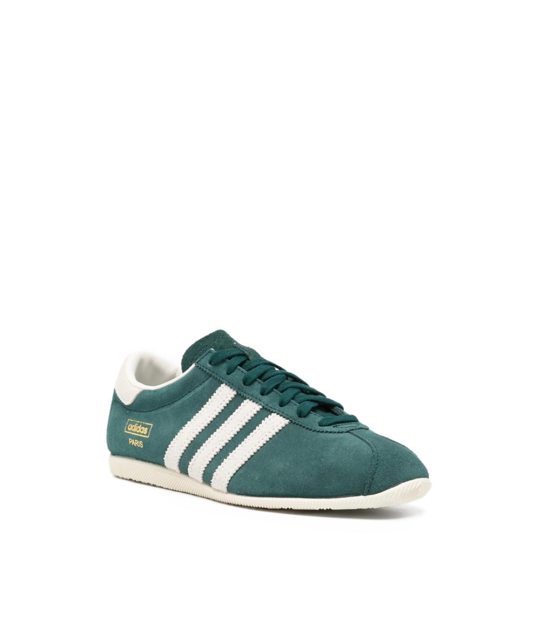 ADIDAS Зеленые кожаные кроссовки, фото 4