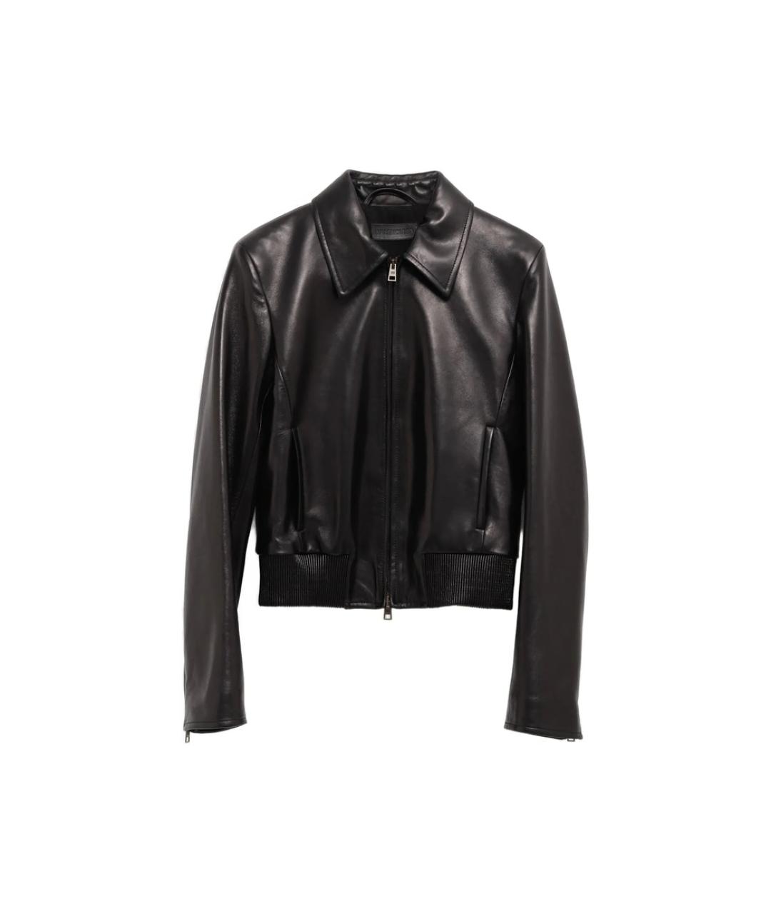 BALENCIAGA Черная кожаная куртка, фото 1