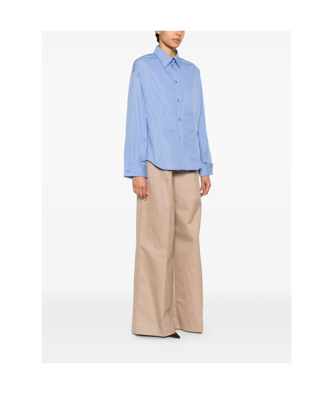 BALENCIAGA Синяя полиэстеровая рубашка, фото 5