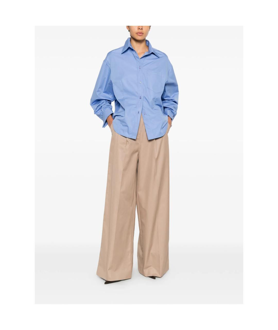BALENCIAGA Синяя полиэстеровая рубашка, фото 3