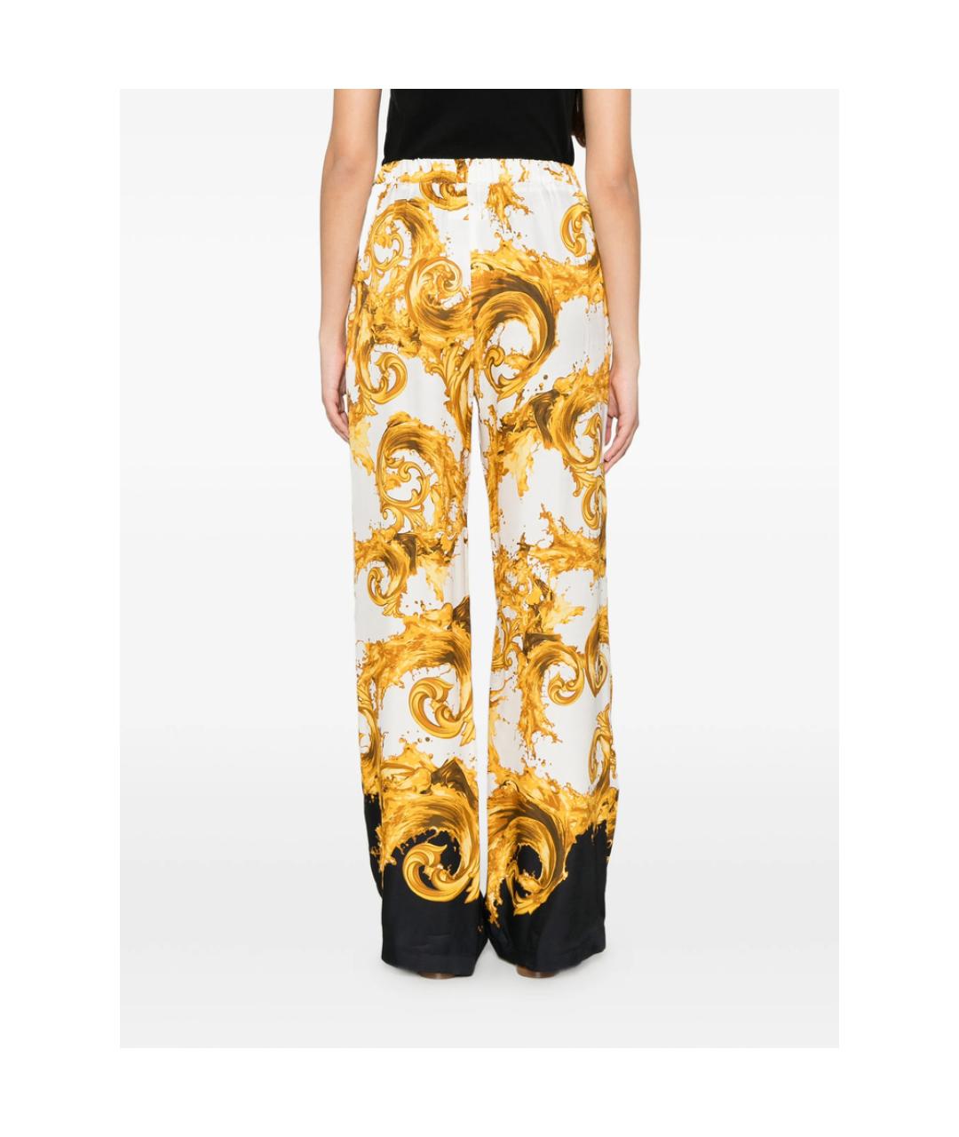 VERSACE JEANS COUTURE Белые вискозные брюки широкие, фото 5