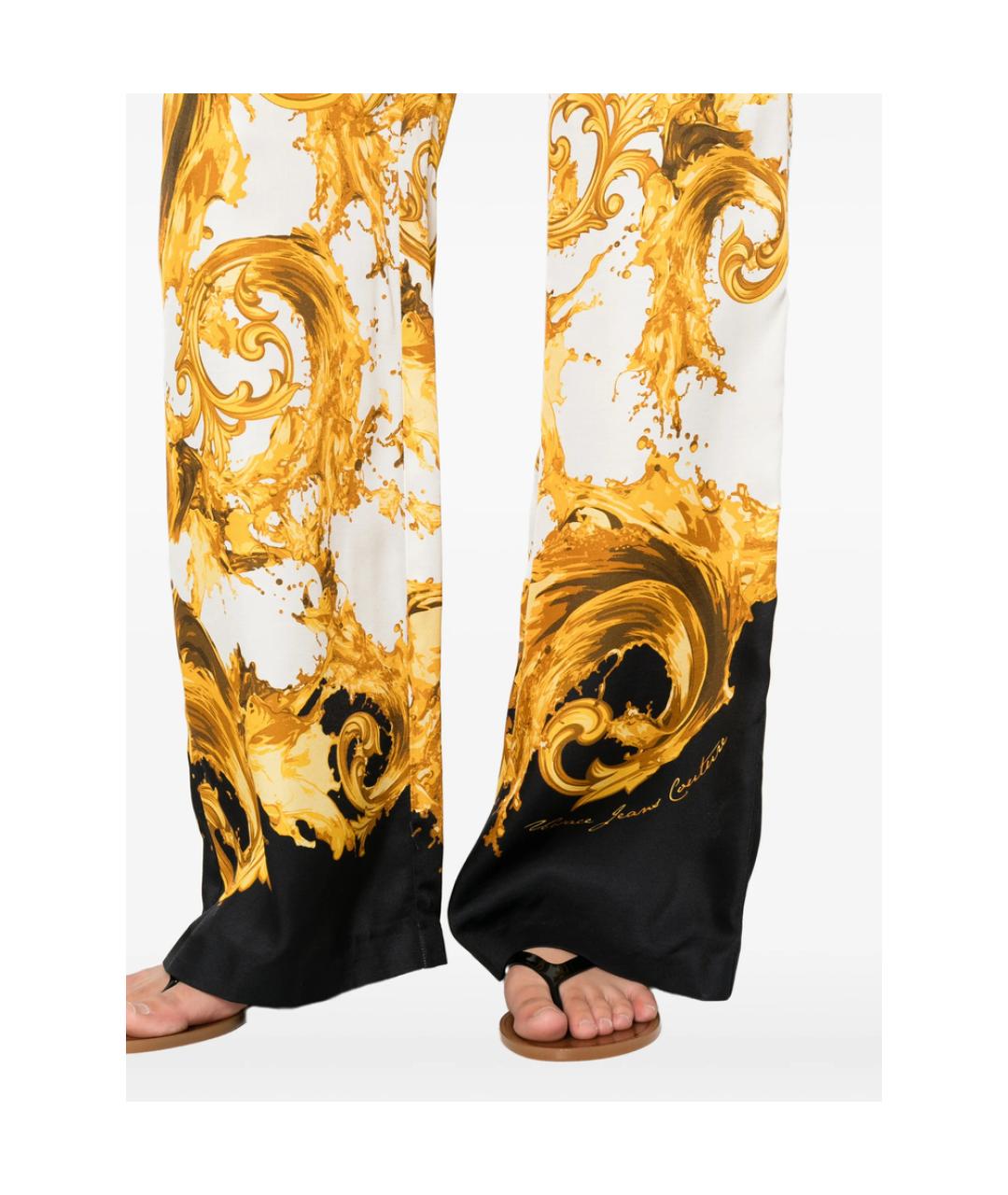 VERSACE JEANS COUTURE Белые вискозные брюки широкие, фото 3