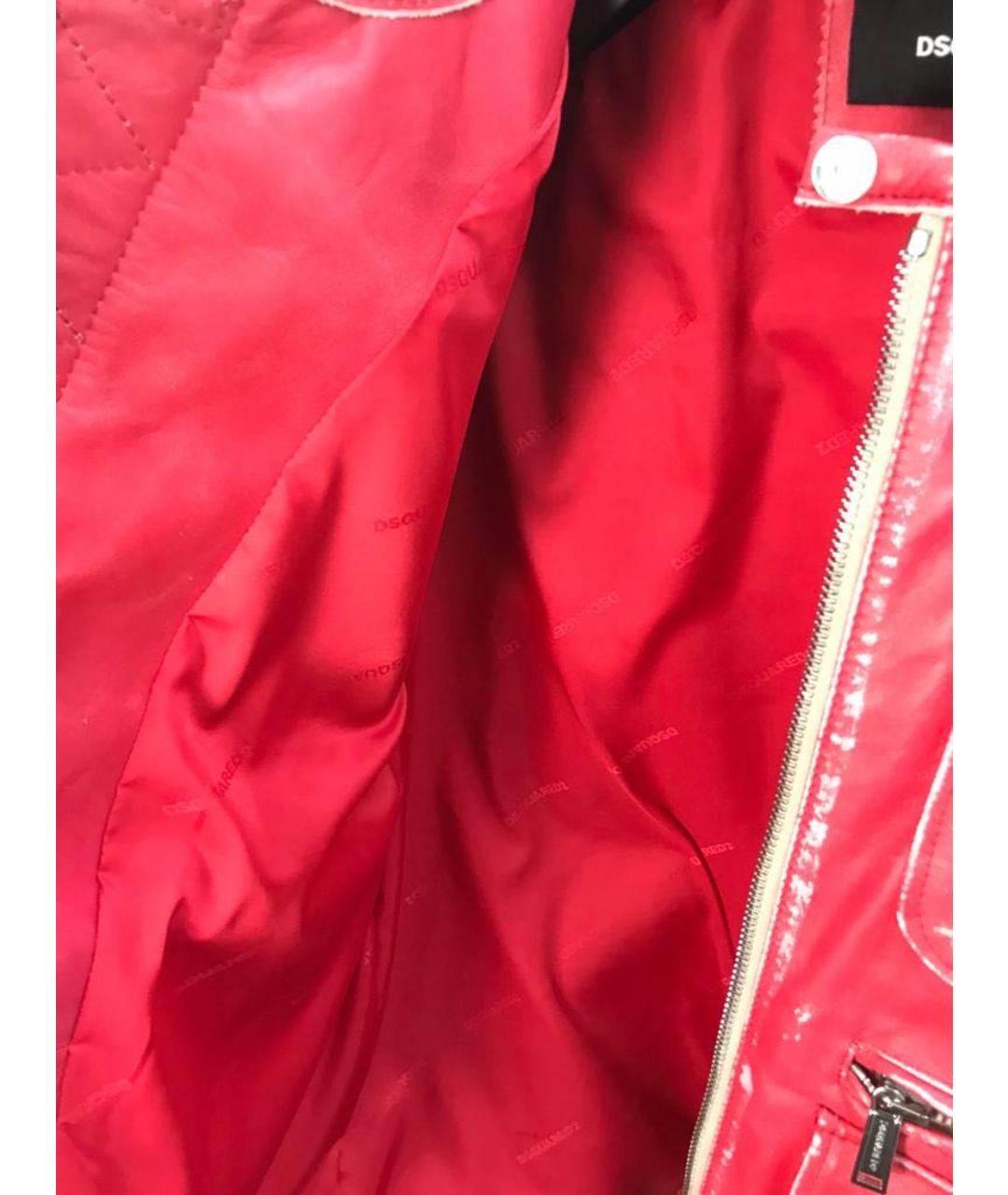 DSQUARED2 Красная кожаная куртка, фото 4