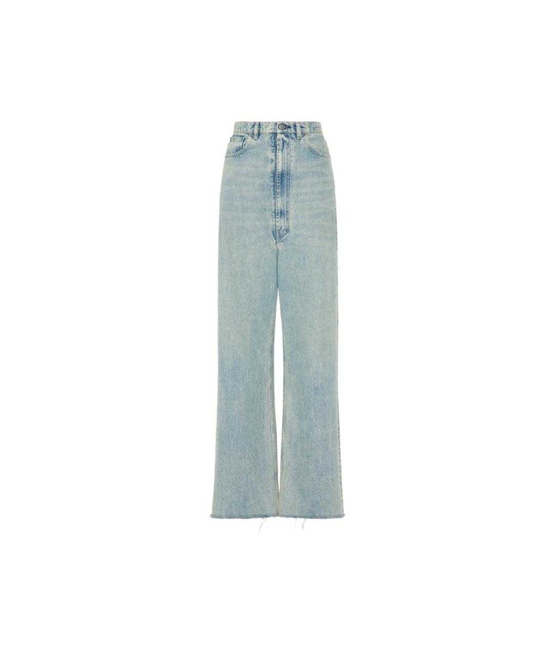 MAISON MARGIELA Синие хлопковые джинсы клеш, фото 1