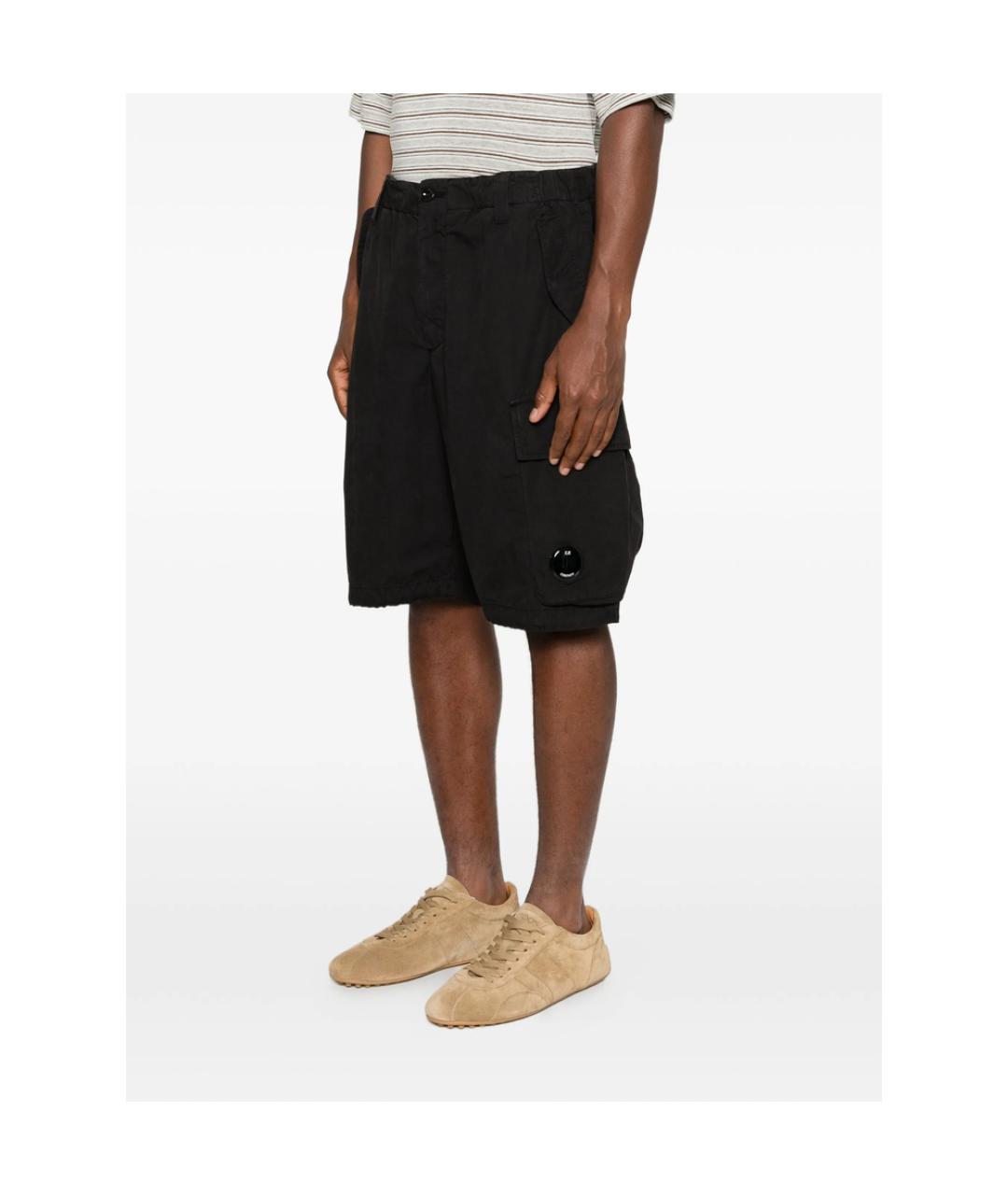 CP COMPANY Черные хлопковые шорты, фото 5