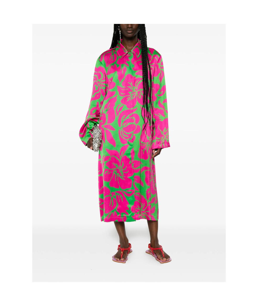 DRIES VAN NOTEN Мульти вискозное повседневное платье, фото 2