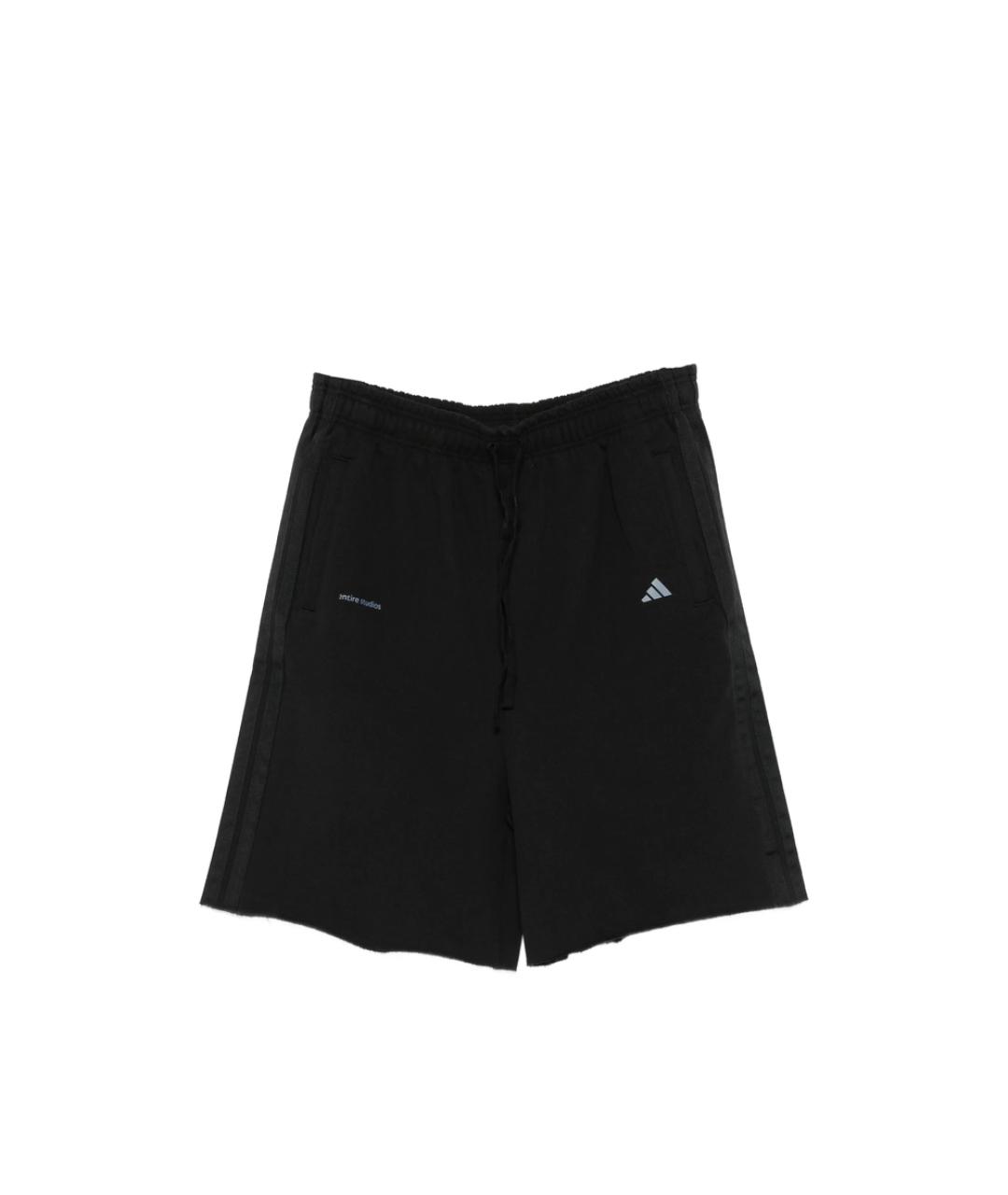 ADIDAS Черные хлопковые шорты, фото 1