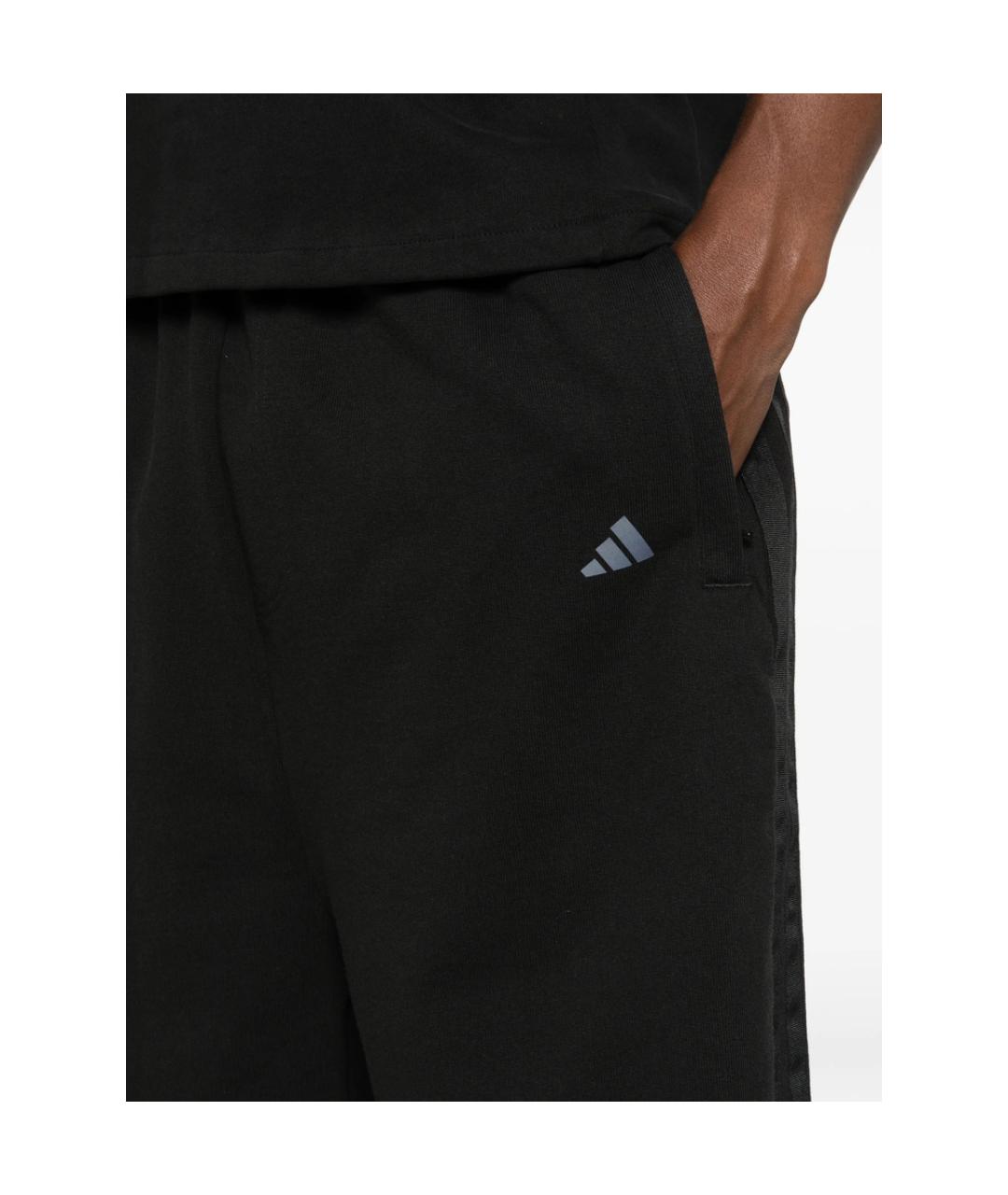 ADIDAS Черные хлопковые шорты, фото 4