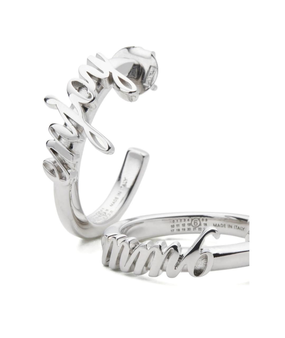 MM6 MAISON MARGIELA Серебряные металлические серьги, фото 2