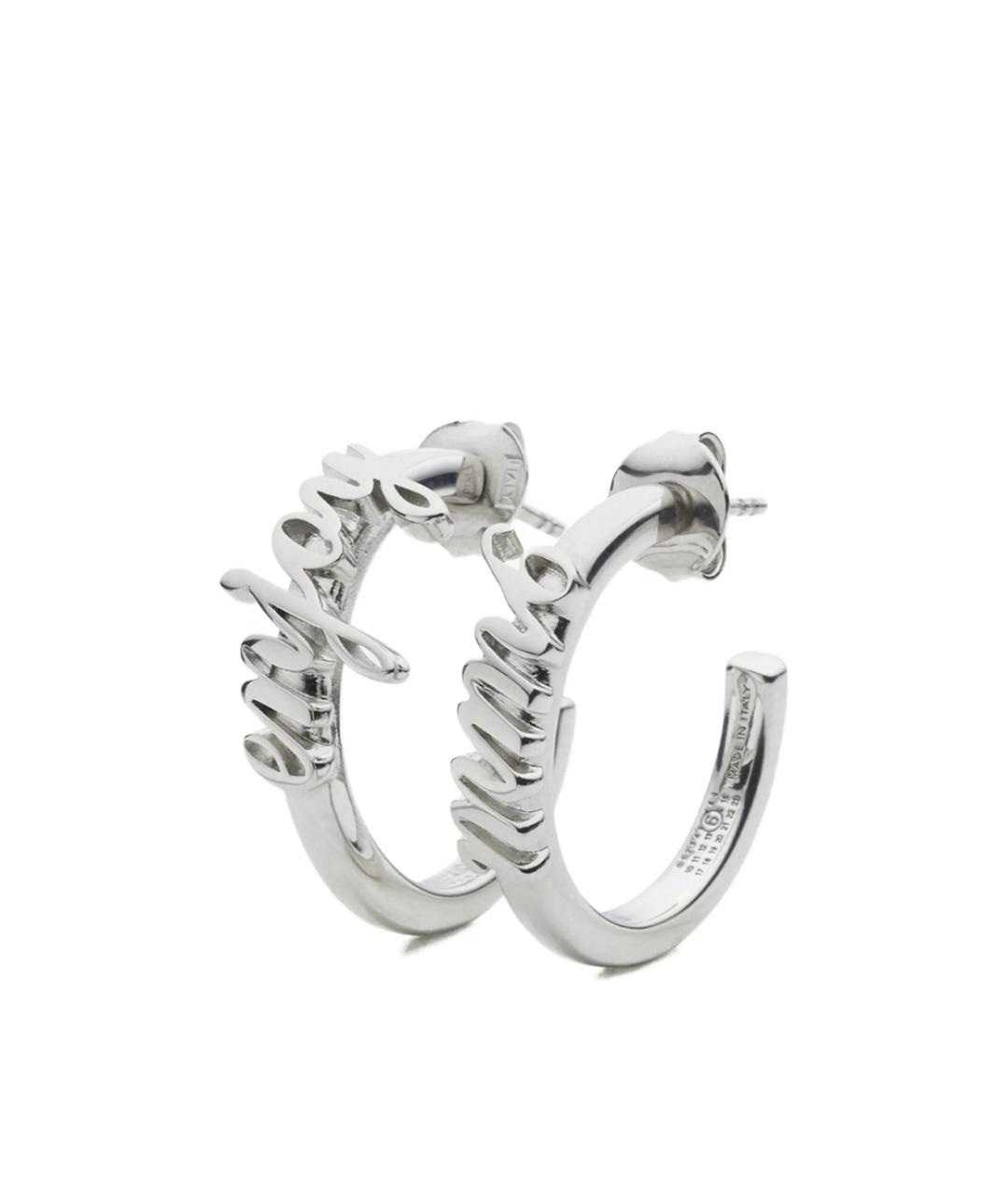 MM6 MAISON MARGIELA Серебряные металлические серьги, фото 3