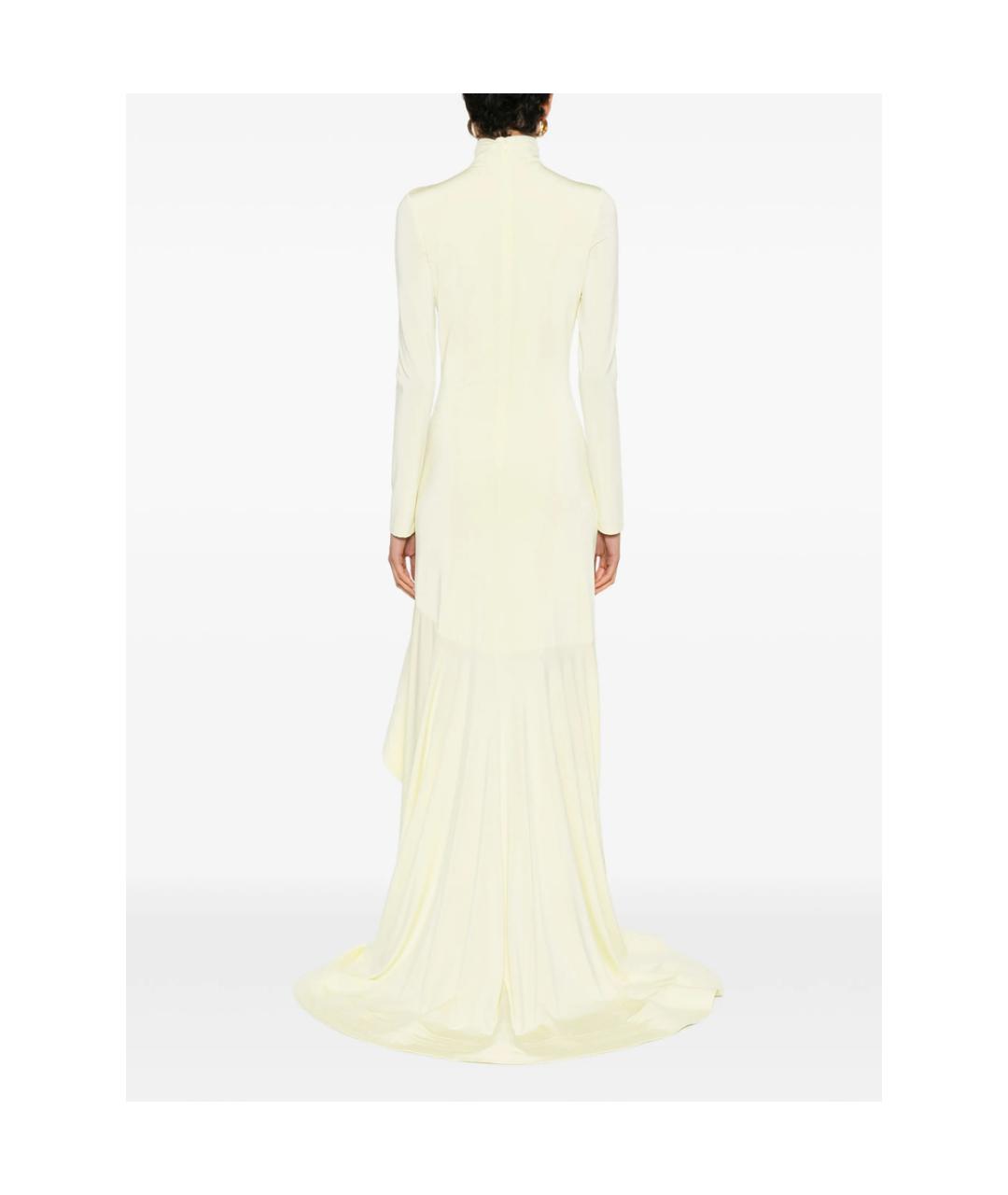 STELLA MCCARTNEY Желтое вискозное коктейльное платье, фото 3
