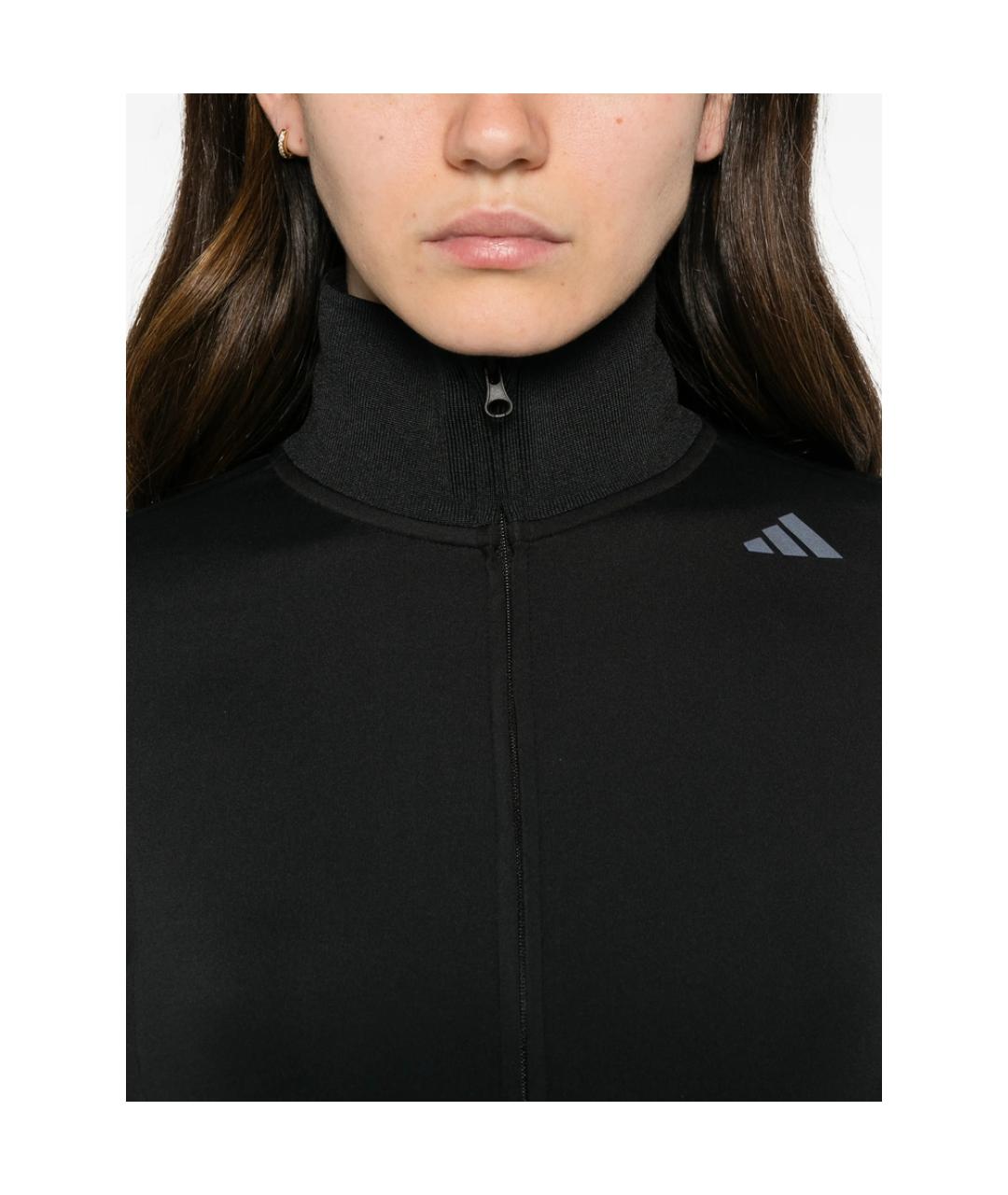 ADIDAS Черная полиэстеровая спортивная куртка, фото 4
