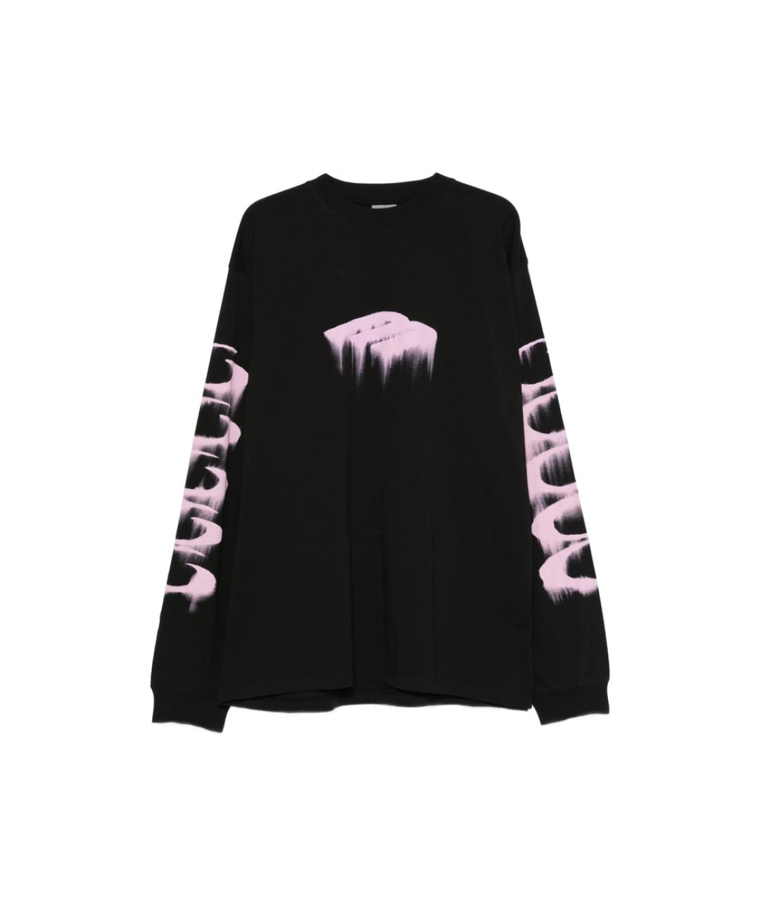 BALENCIAGA Черная хлопковая футболка, фото 1