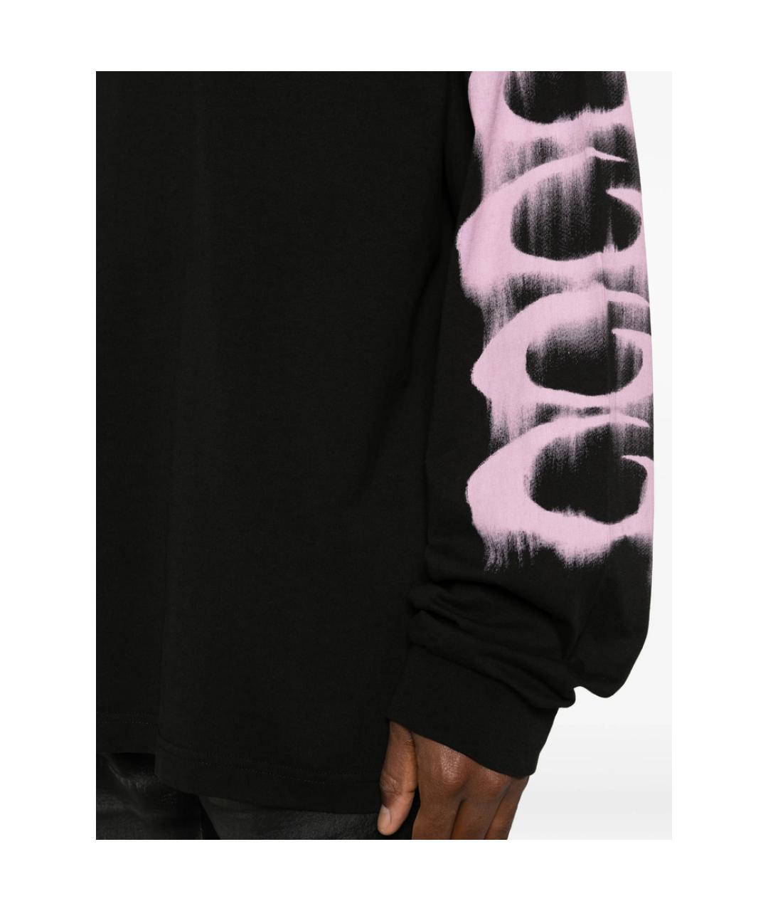 BALENCIAGA Черная хлопковая футболка, фото 2