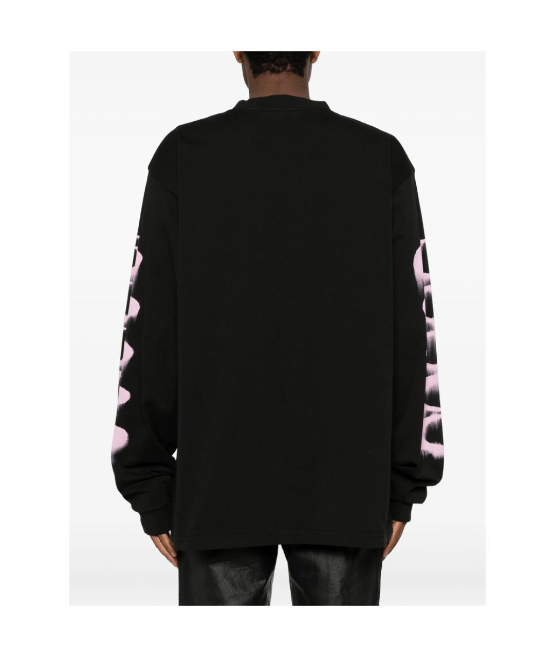 BALENCIAGA Черная хлопковая футболка, фото 3