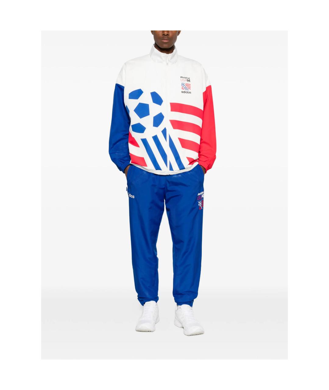 ADIDAS Синие полиэстеровые повседневные брюки, фото 2
