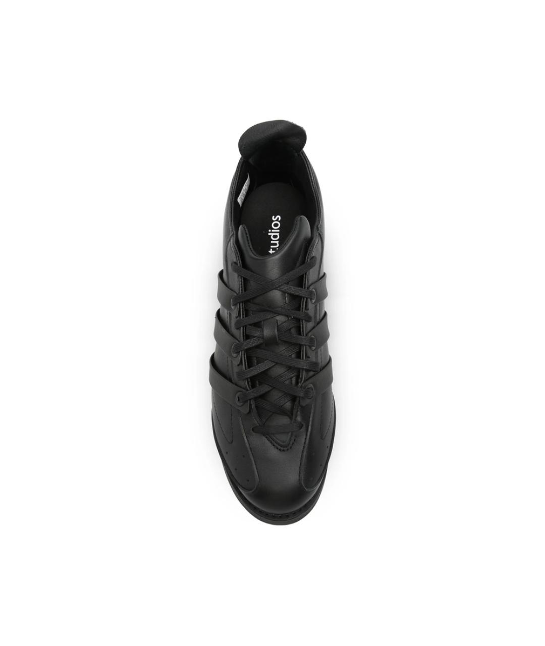 ADIDAS Черные кожаные низкие кроссовки / кеды, фото 4
