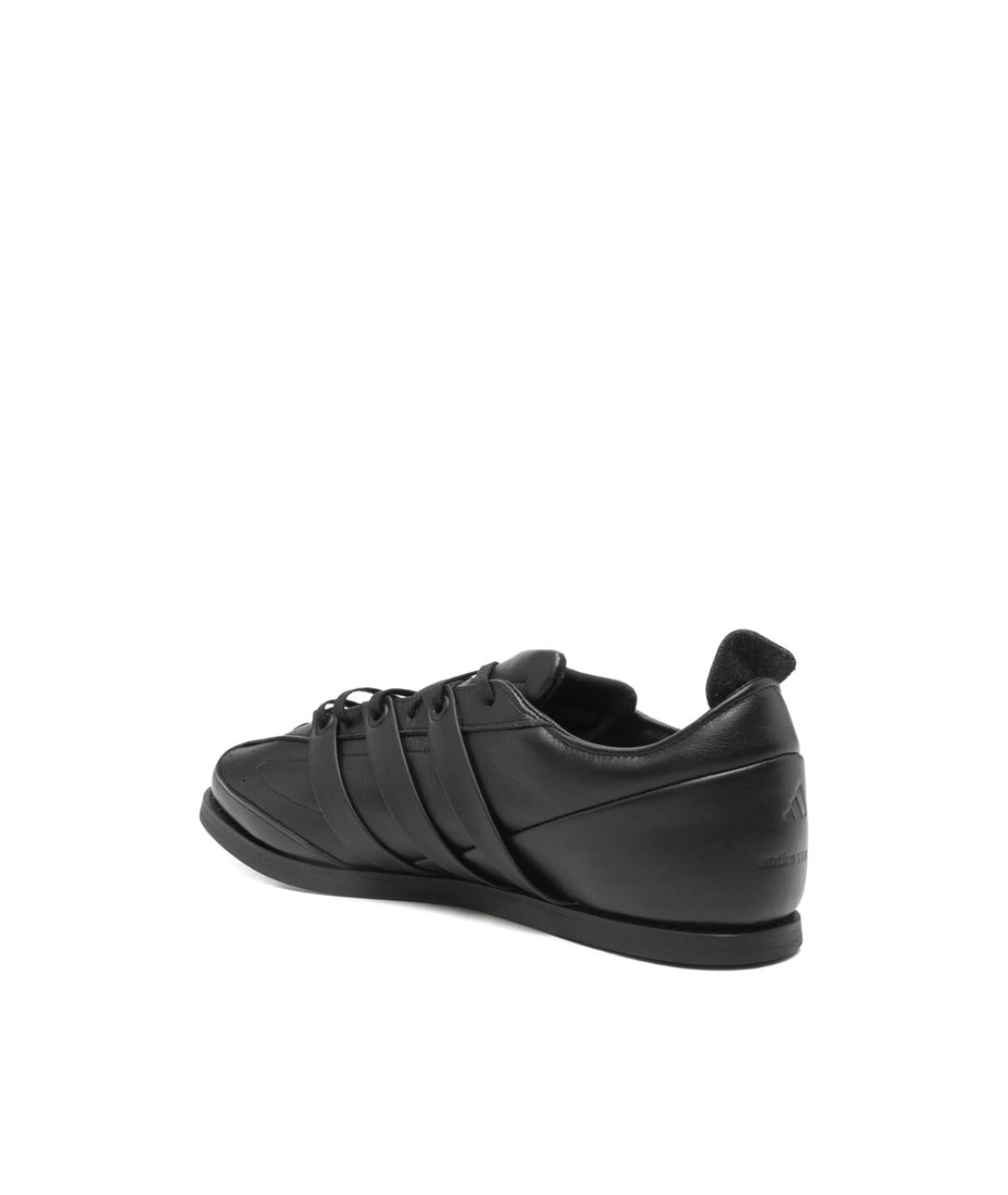 ADIDAS Черные кожаные низкие кроссовки / кеды, фото 2