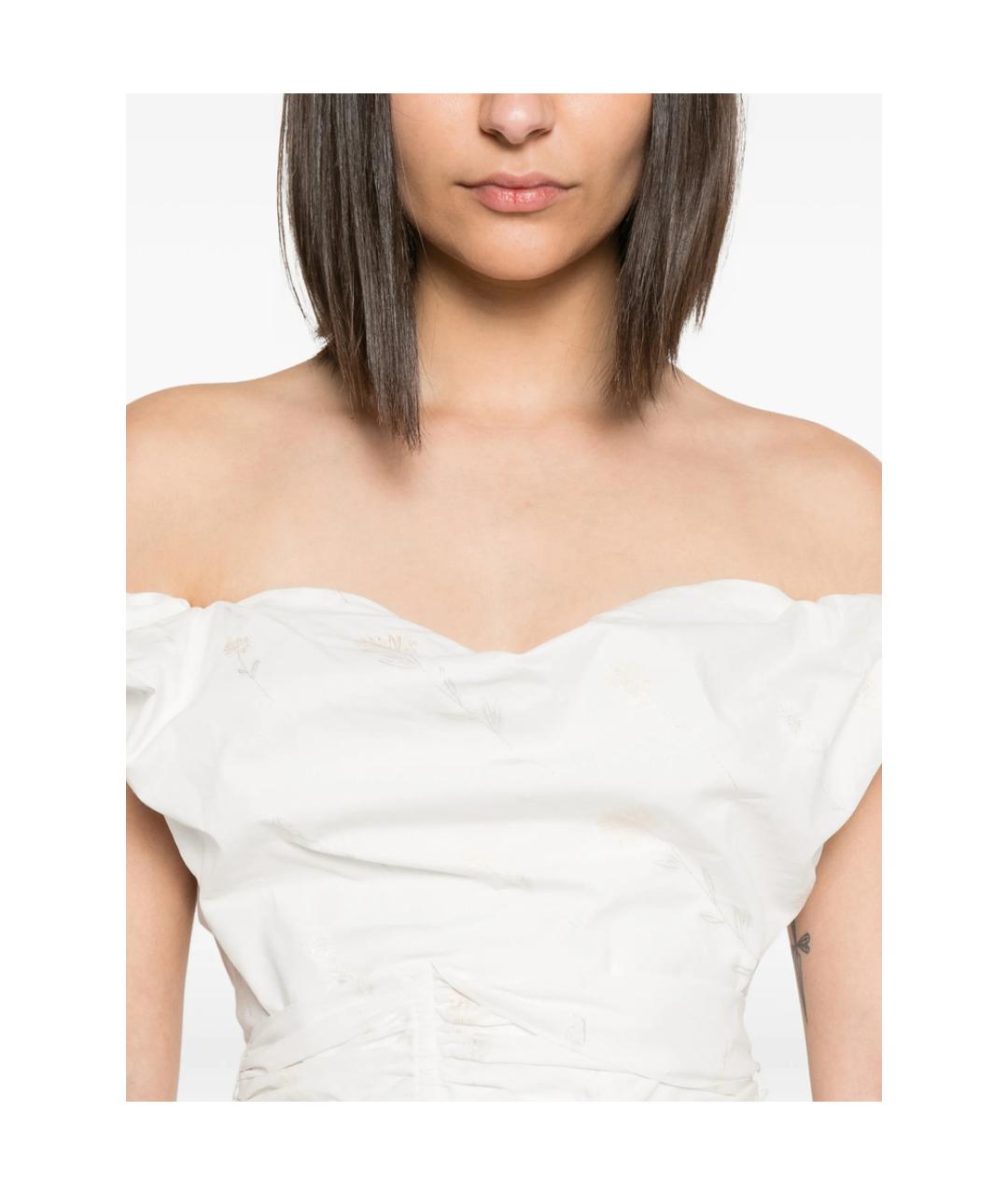 VIVIENNE WESTWOOD Белое хлопковое повседневное платье, фото 3