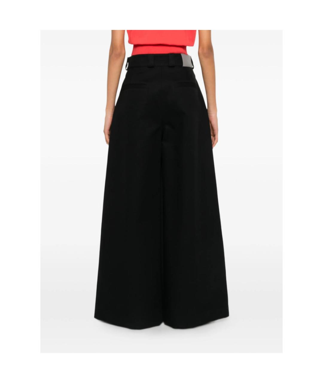 BALENCIAGA Черные хлопковые брюки широкие, фото 4