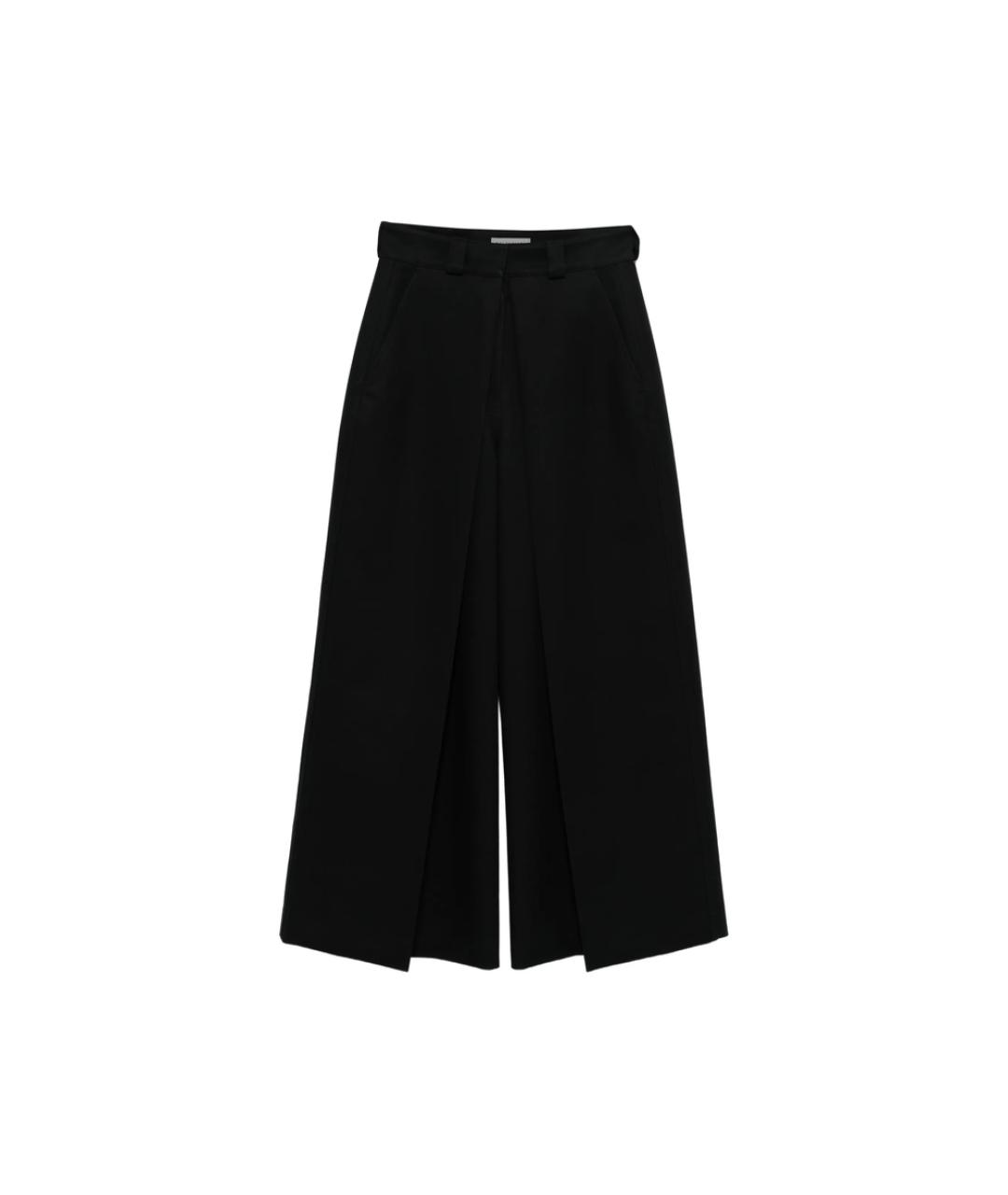 BALENCIAGA Черные хлопковые брюки широкие, фото 1