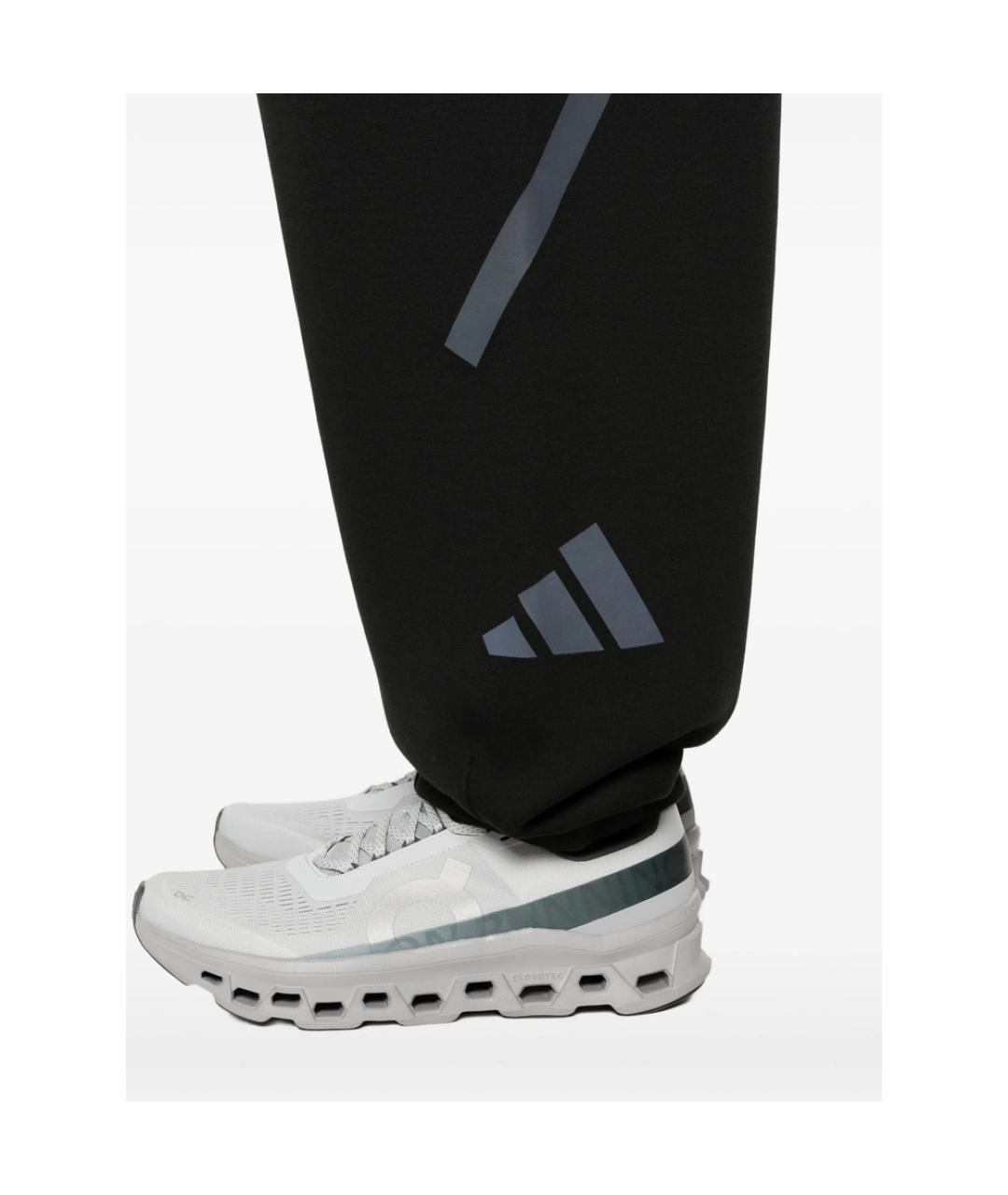 ADIDAS Черные полиэстеровые повседневные брюки, фото 5