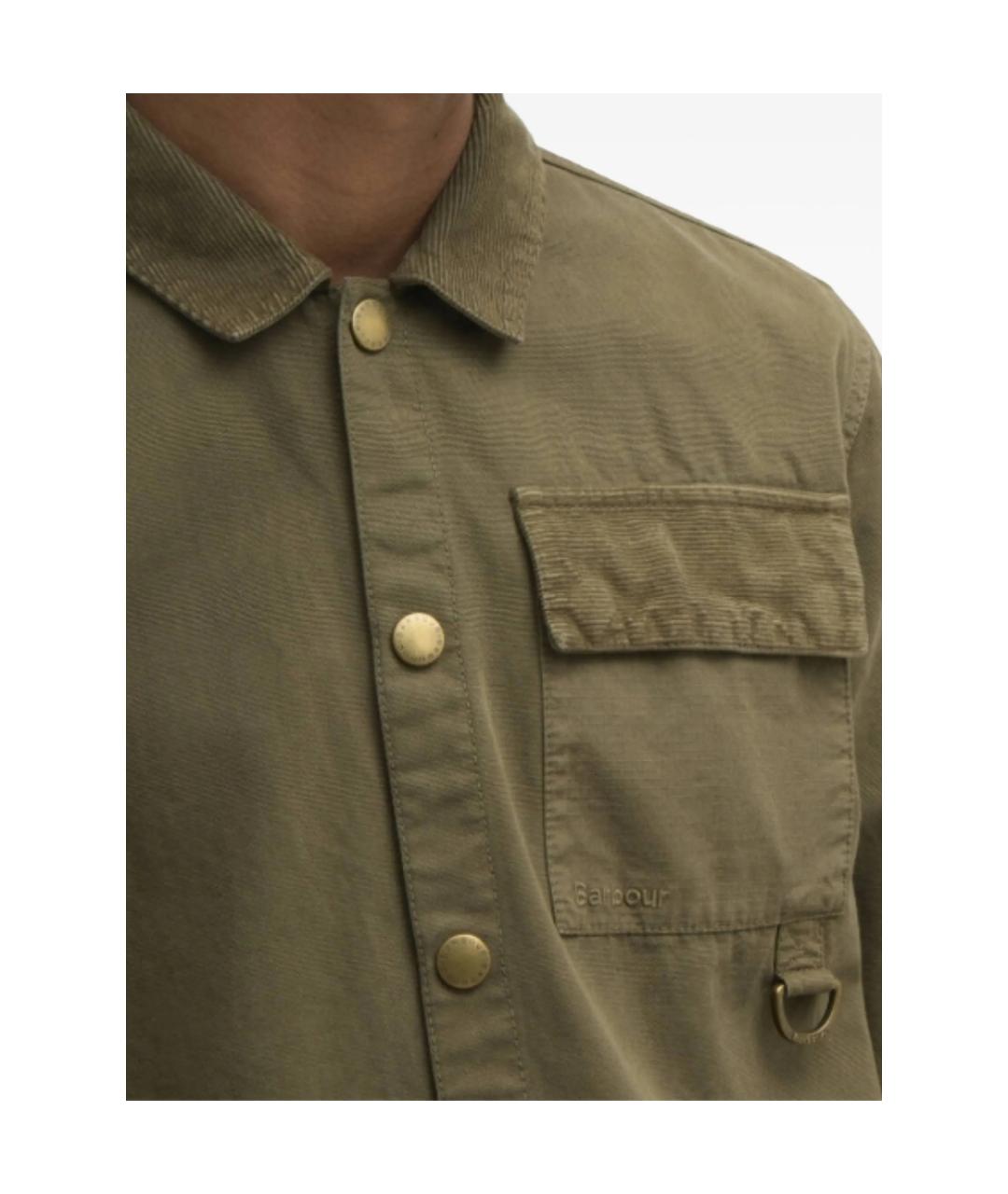 BARBOUR Зеленая хлопковая кэжуал рубашка, фото 2