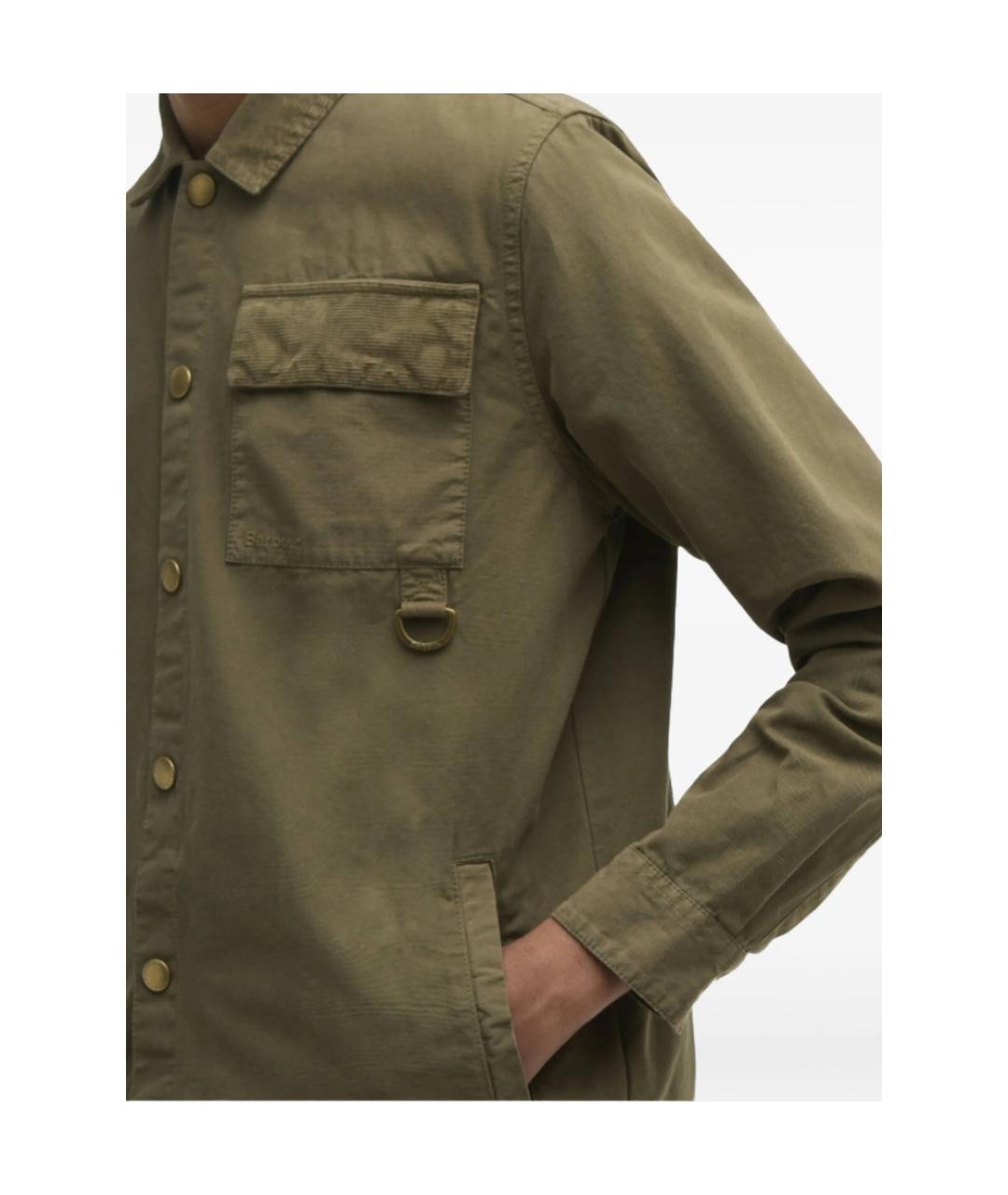 BARBOUR Зеленая хлопковая кэжуал рубашка, фото 5