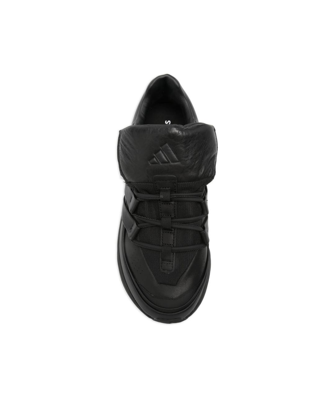 ADIDAS Черные кожаные низкие кроссовки / кеды, фото 4