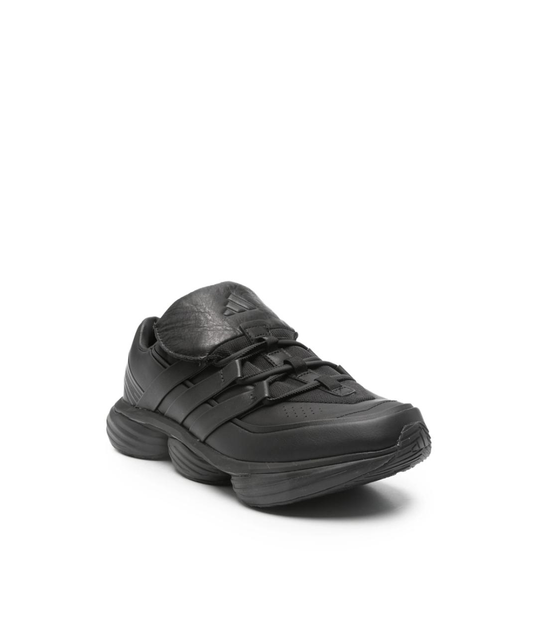 ADIDAS Черные кожаные низкие кроссовки / кеды, фото 3